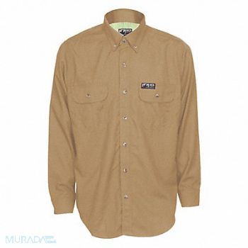 MCR SAFETY K2360 Flame-Resistant Collared Shirt XL Size, 55VC21