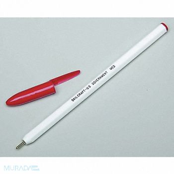 ABILITY ONE Ballpoint Pen 0.7mm Point Red Ink PK12, 55VD52