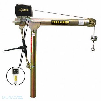 TELE-PRO Davit Crane 500 lb 23in to 66in Reach, 55VE57
