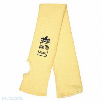 MCR SAFETY Cut-Resistant Sleeve Yellow L Size, 55VT64