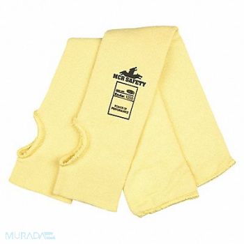 MCR SAFETY Cut-Resistant Sleeve Yellow L Size, 55VT66