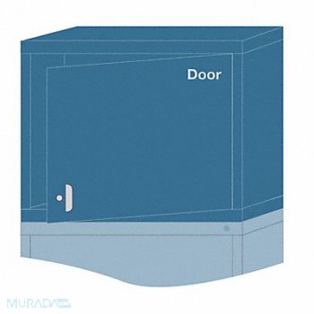 LYON ModShelfCab 26 3/4 x30 x28 Blue 2Shlv, 55VU25