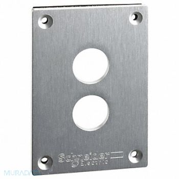 SCHNEIDER ELECTRIC Drilled Front Plate Anodized Aluminum, 55WH13