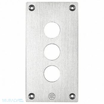 SCHNEIDER ELECTRIC Drilled Front Plate Gray, 55WH14