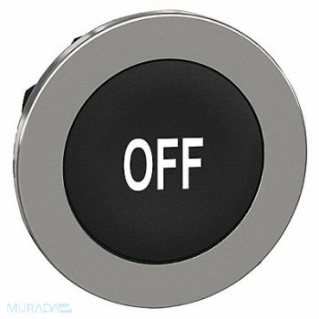 SCHNEIDER ELECTRIC Pushbutton Head Black White 30mm, 55WH33