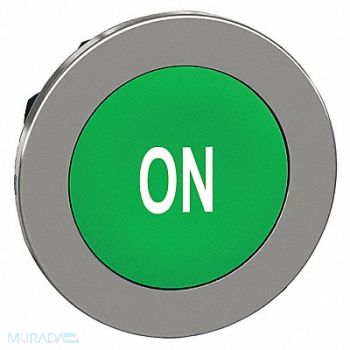 SCHNEIDER ELECTRIC Pushbutton Head Green White 30mm, 55WH39