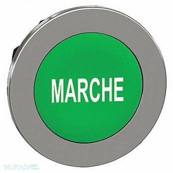 SCHNEIDER ELECTRIC Pushbutton Head Green White 30mm, 55WH40