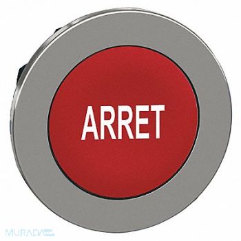 SCHNEIDER ELECTRIC Pushbutton Head Red White 30mm, 55WH44