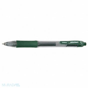ABILITY ONE Gel Pen 0.7mm Point Green Ink PK12, 55XC71
