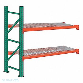 LYON Pallet Rack Add-On Unit 2 Shelves Steel, 55XG01
