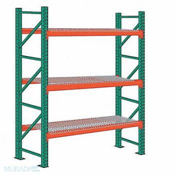 LYON Pallet Rack Starter Unit 2 Shelves Steel, 55XG32