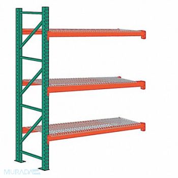 LYON Pallet Rack Add-On Unit 2 Shelves Steel, 55XG33