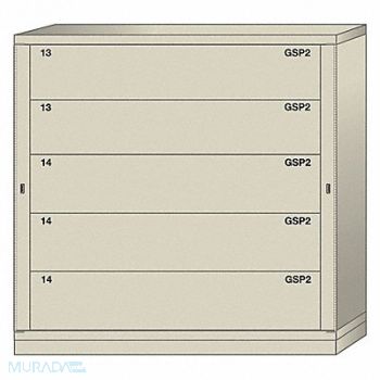 LYON Modular Drawer Cabinet 59-1/4 H Putty, 55YC49