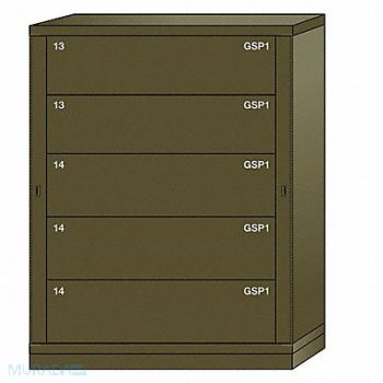 LYON Gear Locker 59-1/4 Overall Height Green, 55YC55