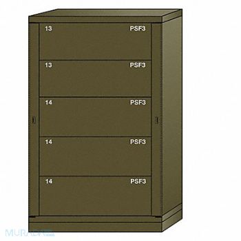 LYON Gear Locker 59-1/4 Overall Height Green, 55YC59