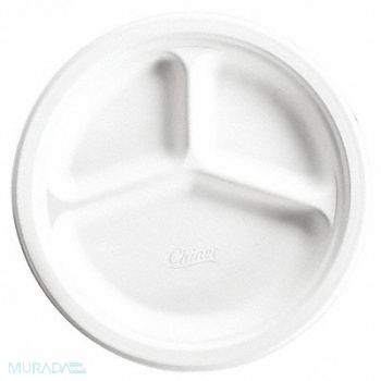 ABILITY ONE Disp Paper Plate 10 1/4 in White PK500, 55YF16