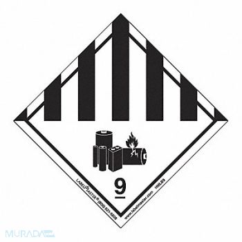 LABELMASTER Hazard Class 9 Lithium Battery PK50, 567W40