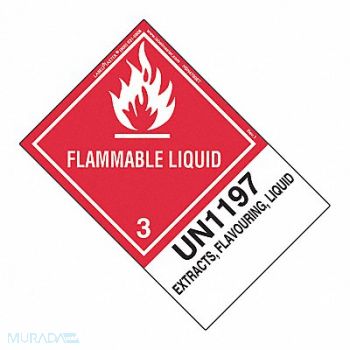 LABELMASTER Flammable Liquid Label UN1197 PK500, 567W74