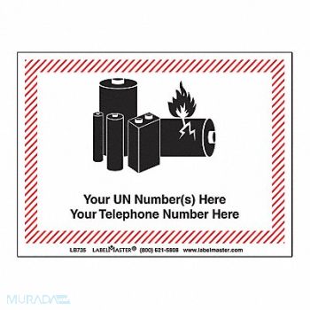 LABELMASTER Lithium Battery Handling Mark PK500, 567X27