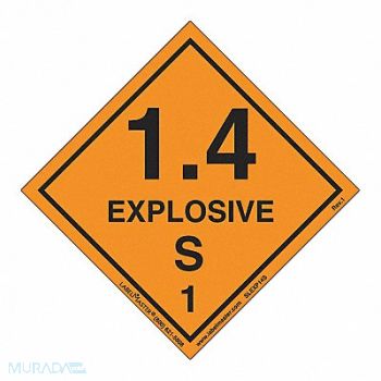 LABELMASTER Explosive 1.4 S Label Vinyl PK500, 567X76