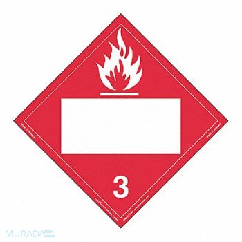 LABELMASTER Flammable Liquid Placard PK25, 567Z10