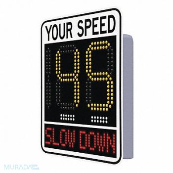 TAPCO LED Radar Speed Display Sign Red/Ylw LED, 56FK61