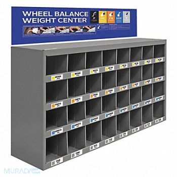 PERFECT EQUIPMENT Wheel Weight Rack Steel, 56FM73