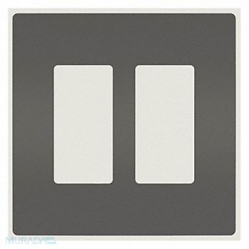 GRAINGER APPROVED Rocker Wall Plate Smooth Plastic Black, 56FM77