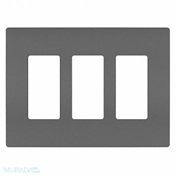 GRAINGER APPROVED Rocker Wall Plate Smooth Plastic Black, 56FM78