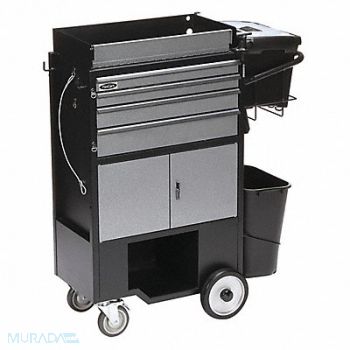 FLEXCART Black Light Duty Tool Utility Cart, 56GE41