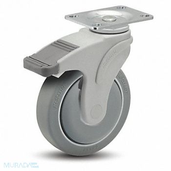 MEDCASTER Plate Caster Swivel 5 Wheel Dia, 56HC72