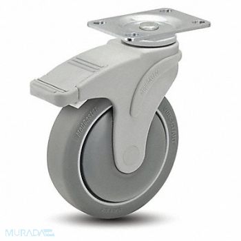 MEDCASTER Plate Caster Swivel 4 Wheel Dia, 56HC56