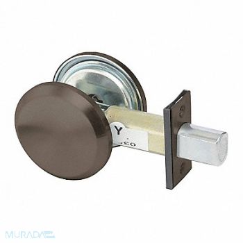 YALE Deadbolt Cylindrical Dark Bronze Finish, 56HJ74