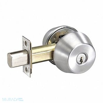 YALE Deadbolt Cylindrical Satin Chrome Finish, 56HL62