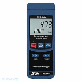 REED INSTRUMENTS Temperature Humidity Meter LCD, 56HN60