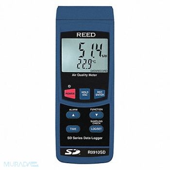 REED INSTRUMENTS Indoor Air Quality Analyzer LCD, 56HN61