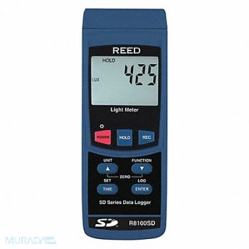 REED INSTRUMENTS Light Meter All Visible Light LCD, 56HN65
