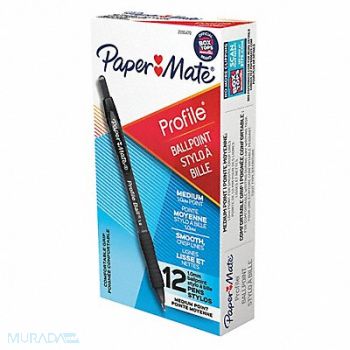 PAPER MATE Ballpoint Pens Textured Plastic PK12, 56HT81