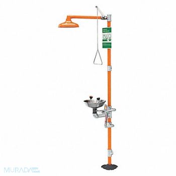 GUARDIAN EQUIPMENT Shower with Eye Wash Galvanized Pipe, 56HV40