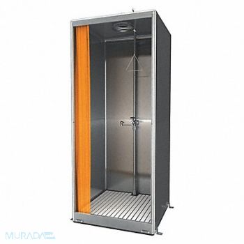 GUARDIAN EQUIPMENT Shower with Eye Wash SS Pipe, 56HV42