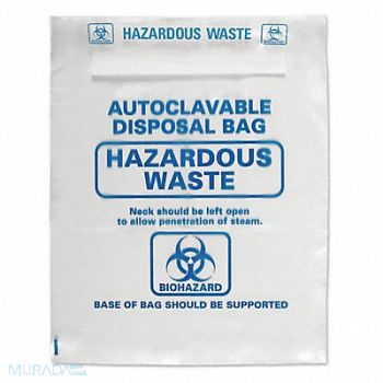 HEATHROW SCIENTIFIC Autoclavable Biohazard Bags 33 H PK200, 56HV67