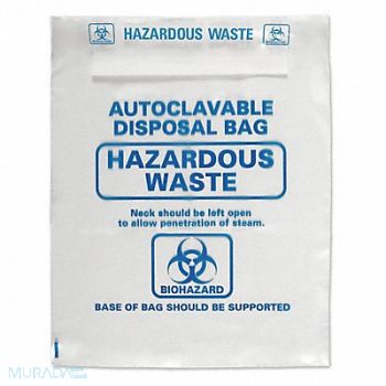 HEATHROW SCIENTIFIC Autoclavable Biohazard Bags 26 H PK200, 56HV66