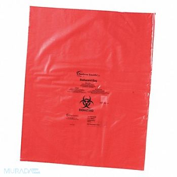 HEATHROW SCIENTIFIC Biohazard Bags 5 gal Red PK200, 56HV72
