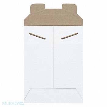 STAYFLATS Mailer Envelopes Chipboard White PK100, 56JJ53