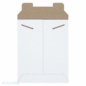 STAYFLATS Mailer Envelopes Chipboard White PK100, 56JJ54