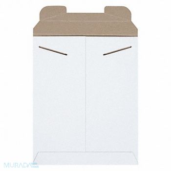 STAYFLATS Mailer Envelopes Chipboard White PK100, 56JJ56