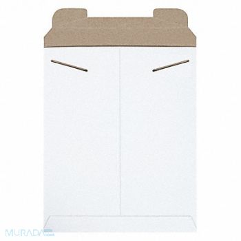 STAYFLATS Mailer Envelopes Chipboard White PK100, 56JJ57