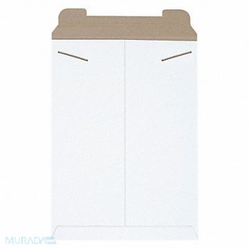STAYFLATS Mailer Envelopes Chipboard White PK100, 56JJ59
