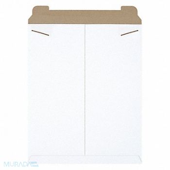 STAYFLATS Mailer Envelopes Chipboard White PK100, 56JJ60