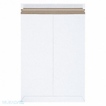 STAYFLATS Mailer Envelopes Chipboard White PK100, 56JJ71